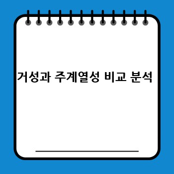 거성과 주계열성 비교 분석