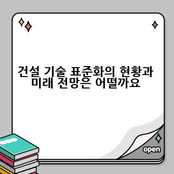 건설 기술 표준화의 현황과 미래 전망은 어떨까요