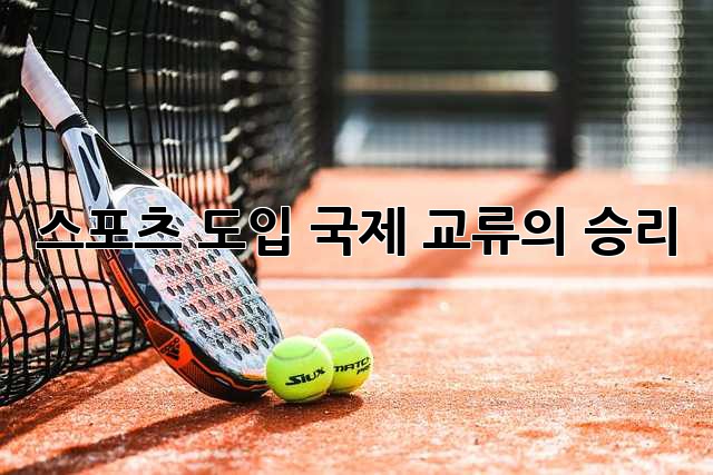 스포츠 도입: 국제 교류의 승리