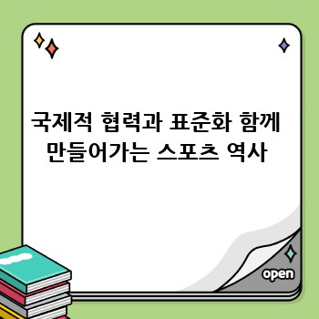 국제적 협력과 표준화 함께 만들어가는 스포츠 역사