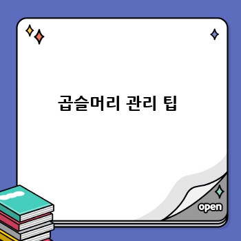 곱슬머리 관리 팁