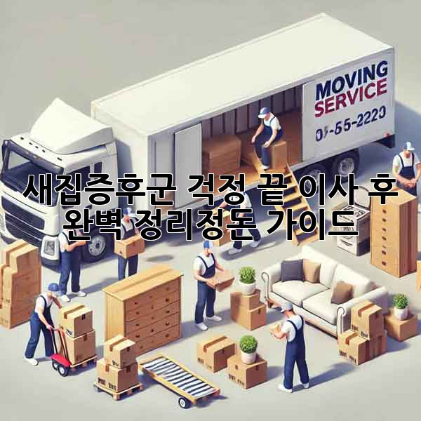 새집증후군 걱정 끝! 이사 후 완벽 정리정돈 가이드