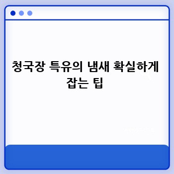 청국장 특유의 냄새 확실하게 잡는 팁