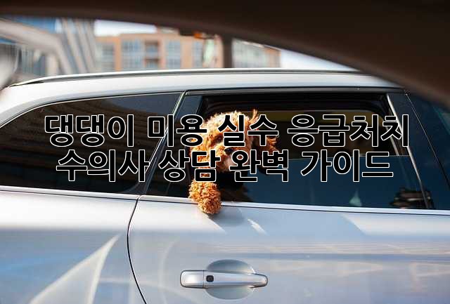 댕댕이 미용 실수? 응급처치 & 수의사 상담 완벽 가이드!