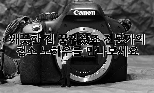 깨끗한 집, 꿈꿔왔죠? 전문가의 청소 노하우를 만나보세요! ✨