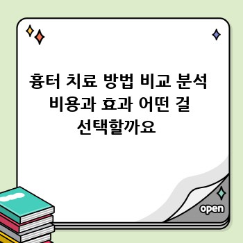흉터 치료 방법 비교 분석 비용과 효과 어떤 걸 선택할까요 