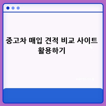 중고차 매입 견적 비교 사이트 활용하기