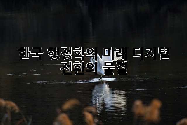 한국 행정학의 미래: 디지털 전환의 물결