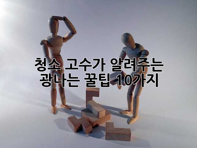 ✨ 청소 고수가 알려주는 ✨ ✨광나는 꿀팁 10가지🍯