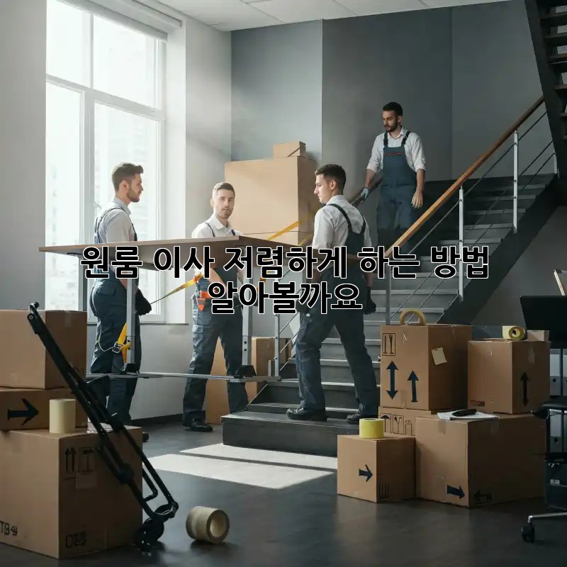 원룸 이사, 저렴하게 하는 방법 알아볼까요?