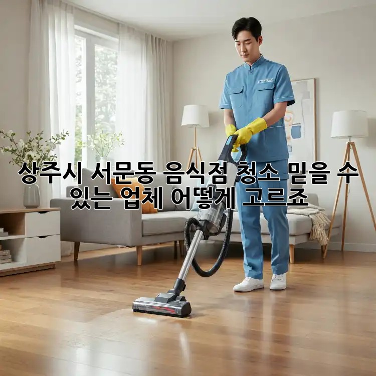 상주시 서문동 음식점 청소, 믿을 수 있는 업체 어떻게 고르죠?