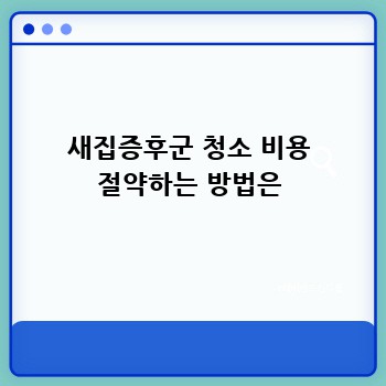 새집증후군 청소 비용 절약하는 방법은