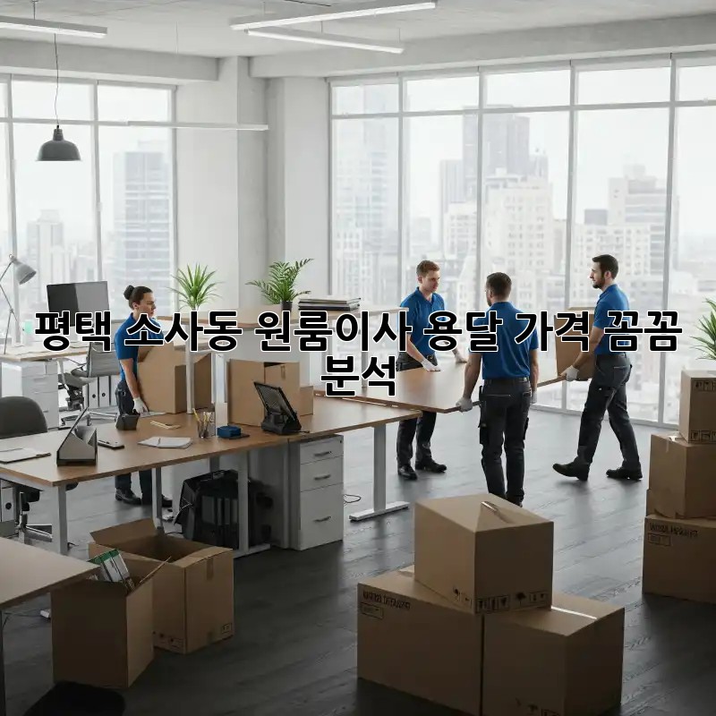 평택 소사동 원룸이사? 용달 가격 꼼꼼 분석!